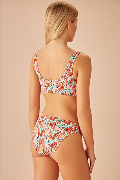 SUWEN Yanı Pileli Dokulu Bikini Alt