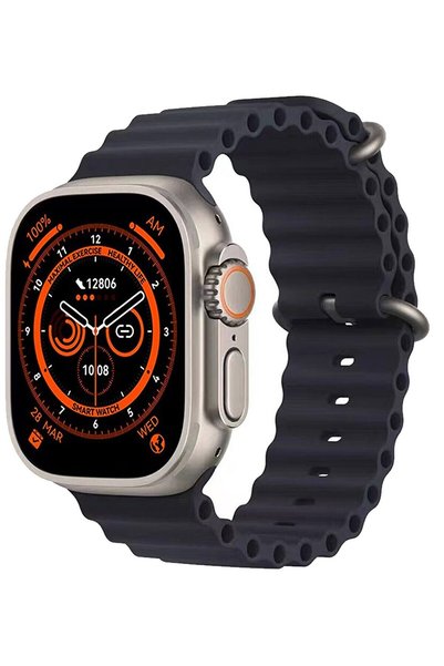 Ultra 45mm 2.05 inch HD Ekran ios ve Android Uyumlu Akıllı Saat Kordon Kilitli +Kordon Hediyeli