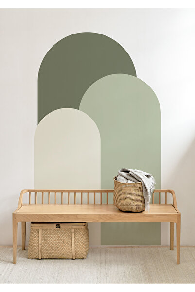 WALLHUMAN Bohem Oval 3'lü Duvar Stickerı