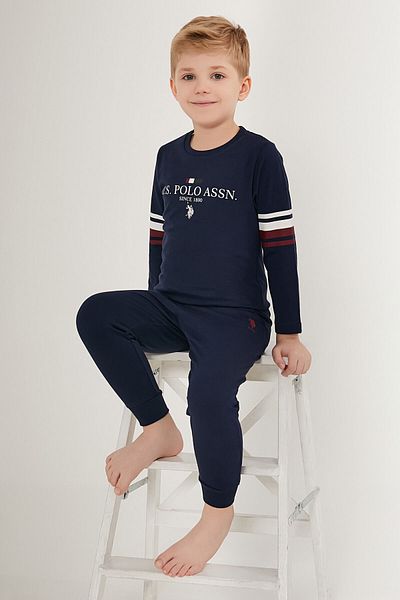 U.S. Polo Assn. US Polo Assn1537 Ohio Boy's Long Sleeve Pajamas Set