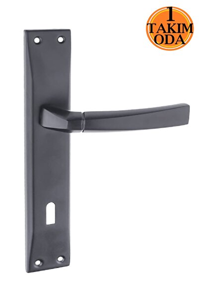 ŞENEL Yapı Market Gezegen Mat Siyah Zamak Aynalı Oda Kapı Kolu Takım