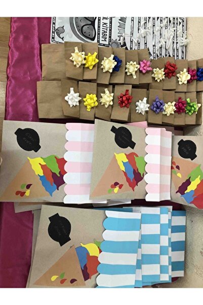 ecenplast Kraft Hediye Paketi Ambalaj Poşeti Şamua Kese Kağıdı 50 Adet 12x20cm