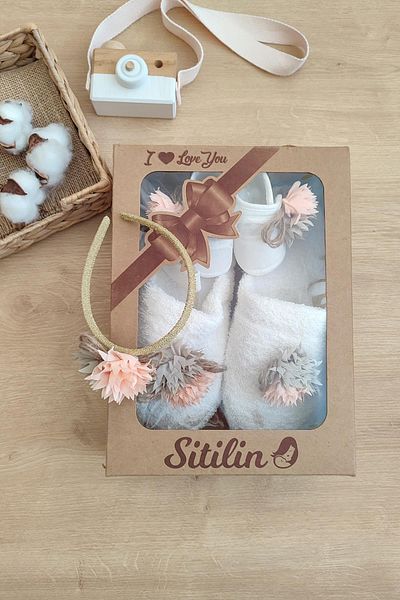 Sitilin Maternity Mother and Baby Slipper Crown Set Set STL6390
