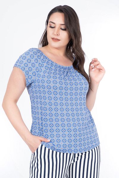 MYLİNE Tricou cu imprimeu fără umeri