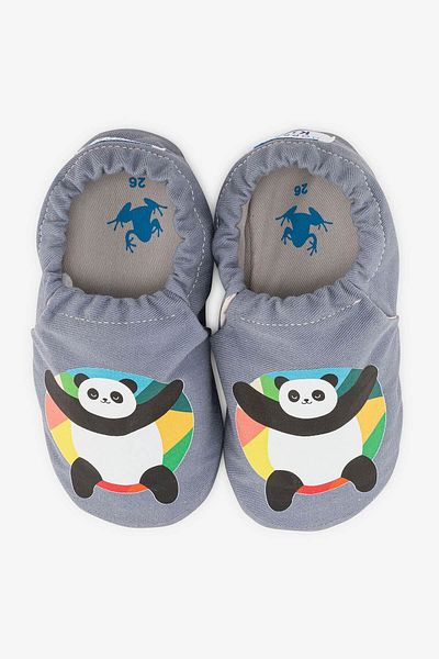 HOPFRÖG Panda Bear Hyper Powder Blue Barefoot Smart Booties