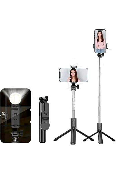 Coverzone Akıllı Telefonlar İçin Tripod Kendinden Işıklı Ultra Hafif 360 Dere...
