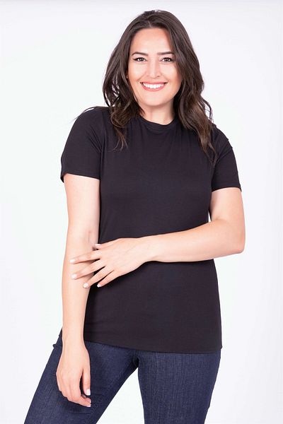 MYLİNE Crew Neck Basic T-Shirt