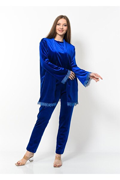 Nuseel Жіночий оксамитовий комплект нічної білизни з 3 предметів Saks