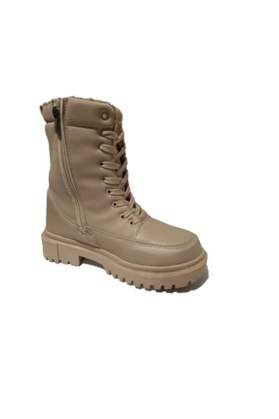 Twingo 900 Beige Wool Inside Water and Soguğa Resistant Non-Slip Sole Zippered Boots