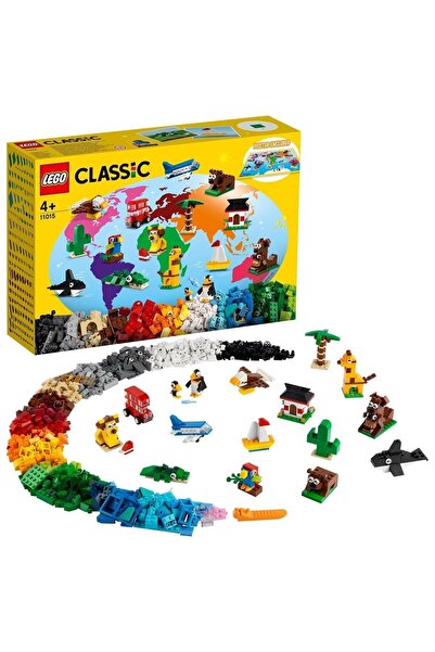 LEGO Classic Dünya Turu 11015 - Hayvan Oyuncakları içeren Oyuncak Yapım Seti (950 Parça)