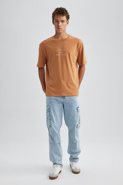 DeFacto Oversize Fit Crew Neck Printed Short Sleeve T-Shirt B3783ax23hs