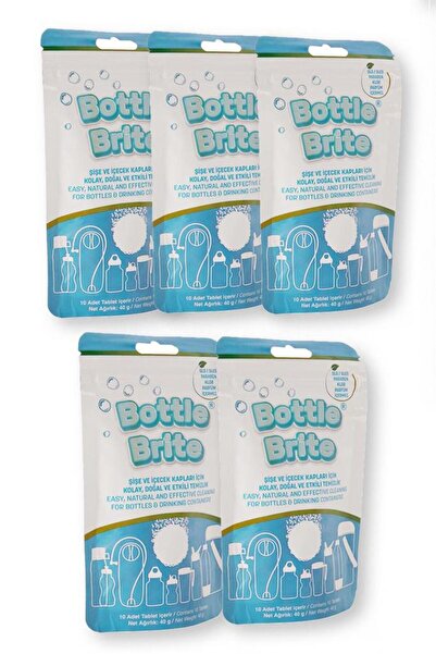 BOTTLEBRİTE 5'li Termos Temizleyici Tablet - Biberon Temizleyici Tablet - Mat...