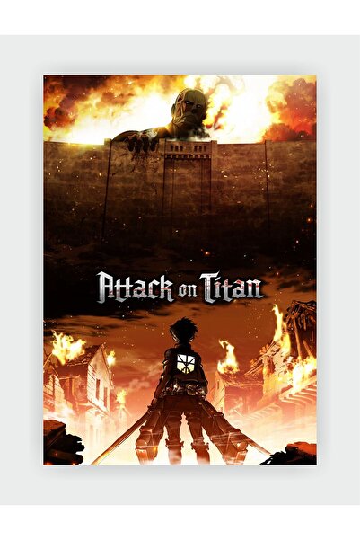 fırsatlar diyarı Attack on Titan Anime Dizi Duvar Posteri - Kalın Kağıt - Çerçevesiz