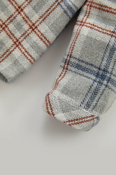 DeFacto Baby Boy Hooded Flannel Long Sleeve Shirt