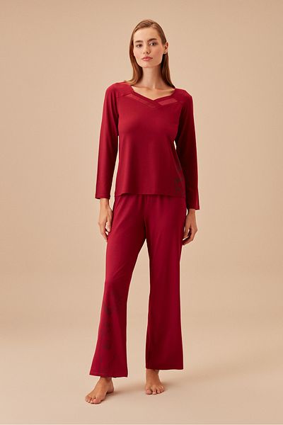 SUWEN Set pijama subțire