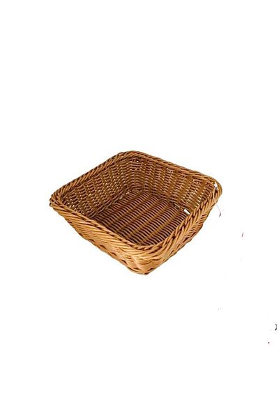 Ün-Ev 6 PCS Square BREAD BASKET BRIDED PLASTIC 20X20X7 CM