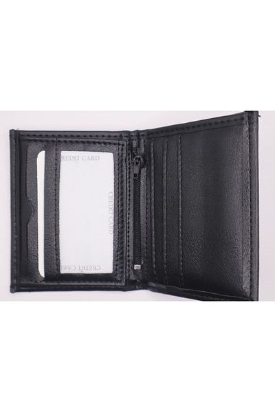 Astakos Men's Model Synthetic Vegan Luxury Leather Classic Vertical Cut Card Holder Wallet Width 9cm