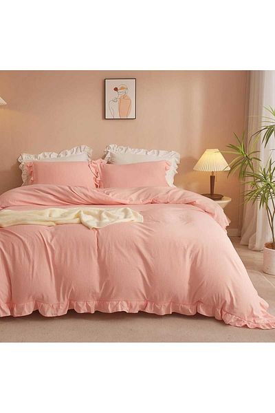 eyma home Set cuvertură de pilota 100% bumbac cearșaf elastic