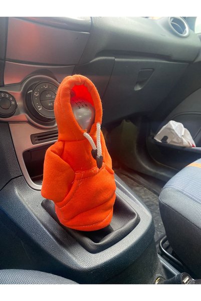 Detay Gear Shift Fleece - Gear Shift Decoration Compatible with All Vehicles Gear Hoodie vehicle accessory Orange