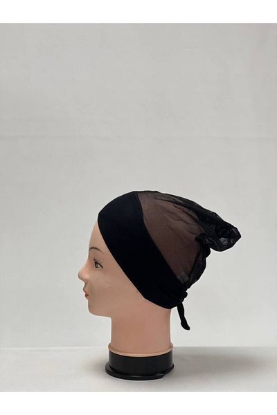 AWAM SILK Awam Silk Tulle Cross-Laced Combed Cotton Bonnet