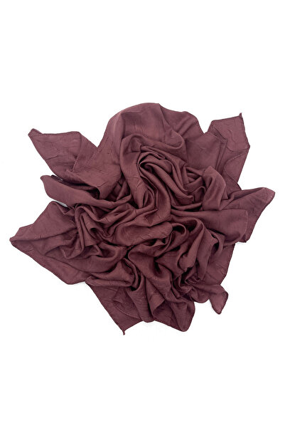 nazipek Pamuklu Bambu Kraş Eşarp Yüksek Kalite Gül Kurusu Yazma 100x100cm Ove...