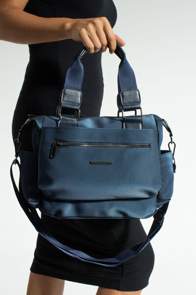 By Hakan SN 1383 WOMEN'S SLEEVE BAG HANDBAG SHOULDER BAG DARK BLUE