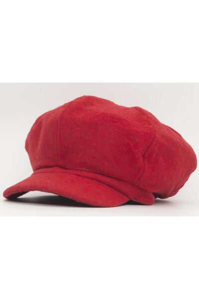 şapkadan Kadın Yünlü Vintage Kasket Retro Kışlık Şapka