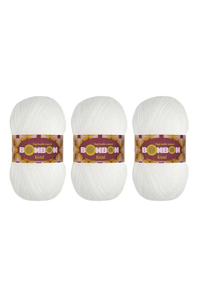 BONBON Nako Bonbon Crystal Fiber Floss 3 Τεμάχια Λευκό 98200