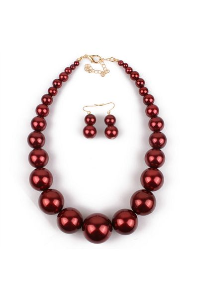 İPAR AKSESUAR PEARL NECKLACE AND EARRINGS SET