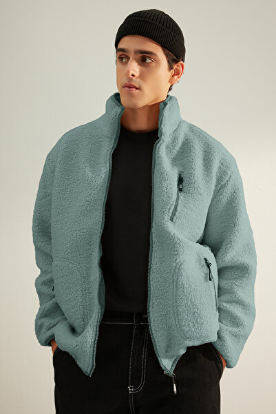 Trendyol Collection Limited Edition - Mint Color Welsoft PluSh Coat TMNAW24MO00032