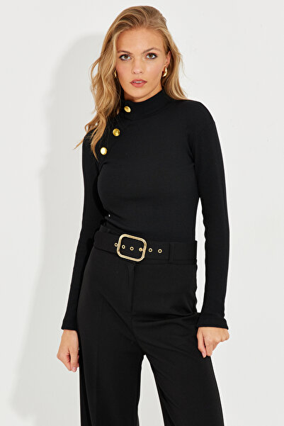 Cool & Sexy Γυναικείο Αξεσουάρ Καμισέλα με Μαύρο Κουμπί EY2579