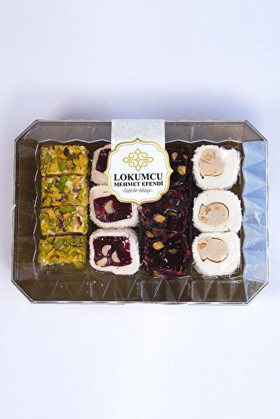 350 Gr Şeffaf Paketli Lüks Kuruyemişli Lokum 350 Gr