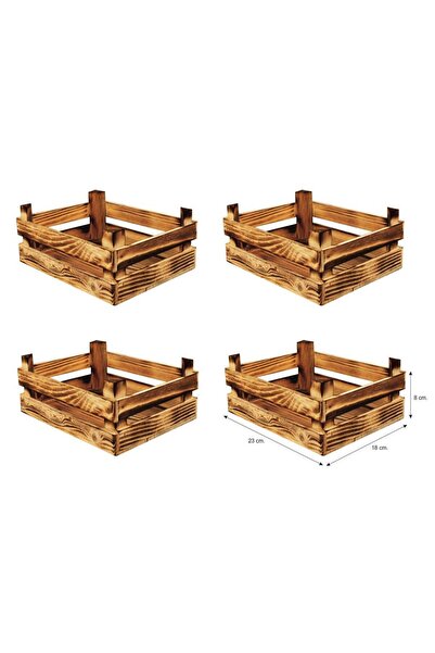 ÇELİKPENÇE 4'lü Ahşap Dekoratif Sunum Kasası Büyük Boy