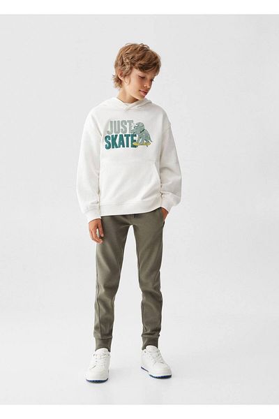 MANGO Kids Hanorac alb pentru copii