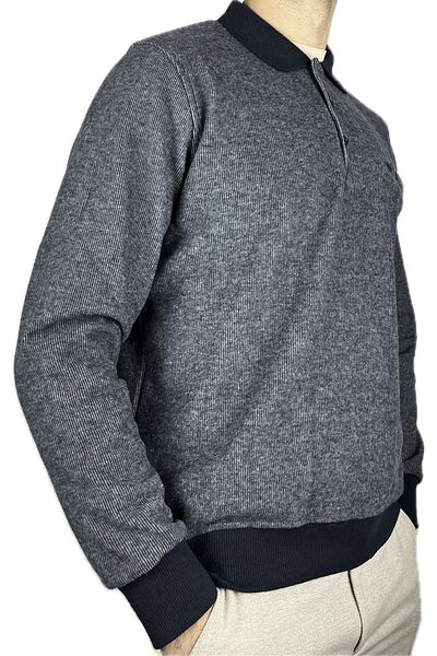 APT PRESTIGE Men's Navy Blue Winter Thick Regular Thessaloniki Sweater with Pockets