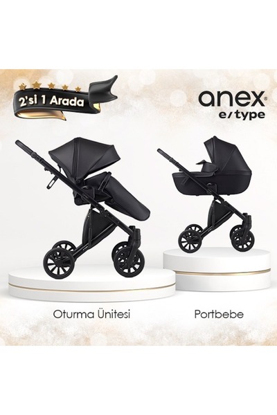 Anex e/type - 2'si 1 arada set - Siyah