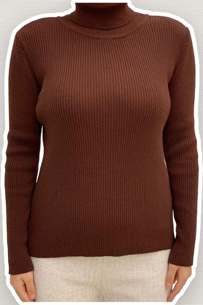 Bym Fashion 4138 Рибарски пуловер Кафяв
