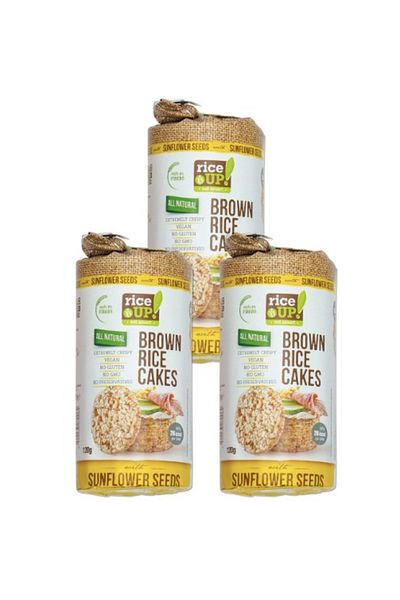 Rice Up Rice Popping with Sunflower Seeds 120 g X 3 Pieces