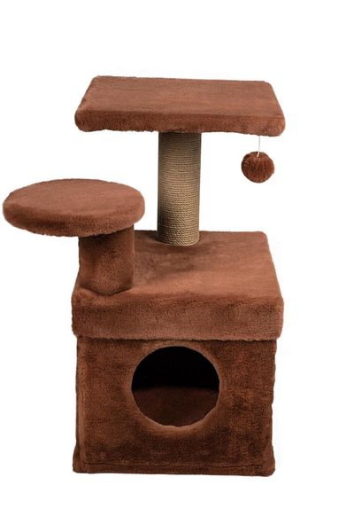 Dubex 65X51X72 cm Cinnamon Color Cat Play House and Scratching Platform - Petshop