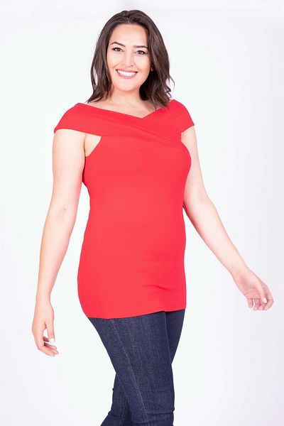 MYLİNE Karmen V Neck Sleeveless T-Shirt