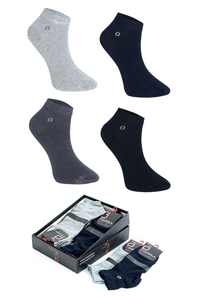 DOREA 12 Pieces Men's Bamboo Booties Navy Blue