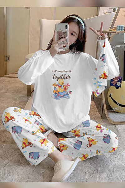 PEMBİŞ HOMEWEAR Bahd Winnie The Pooh 2 Süpersoft Kadın Pijama Takımı 2980