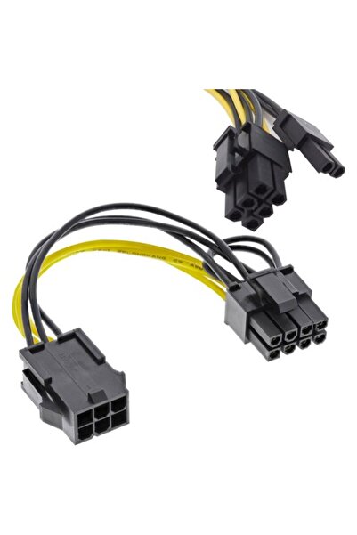 KEEPRO كابل طاقة 6 سنون إلى (6 2) 8 سنون لبطاقات الرسومات PCIE 30 سم