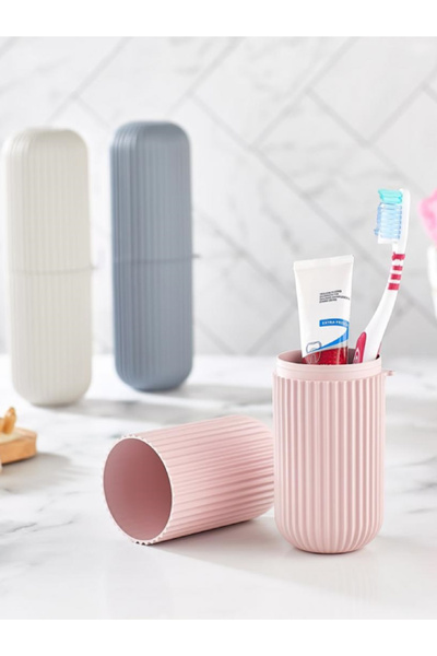 Orvila 2 Pieces - Toothbrush Box Makeup and Glasses Storage Container