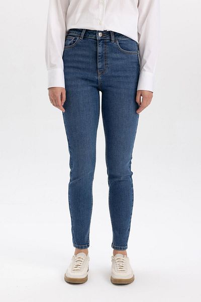 DeFacto Skinny Fit High Waist Slim Leg Ankle Length Jean Trousers