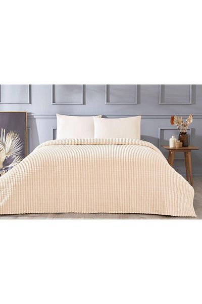 Özdilek Trendy Art Deco Mocha Double Blanket