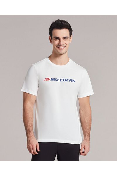 SKECHERS M Big Logo T-shirt Men's White Tshirt S212956-100