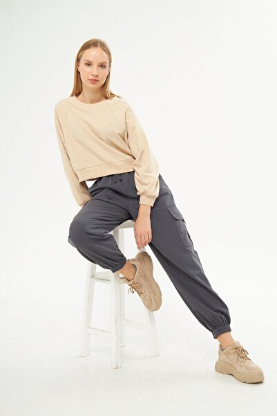 Kutaf Pantaloni cargo cu talie și picioare elastice