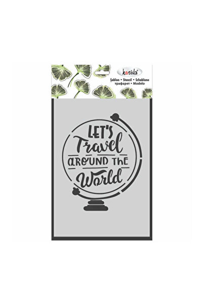kosida Stencil 20x30cm Travel the World