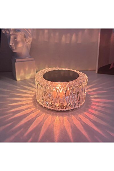 Torima Lw-9 Şarjlı Kristal Elmas Masa Lambası Dokunmatik Romantik Akrilik Led Gece Lambası